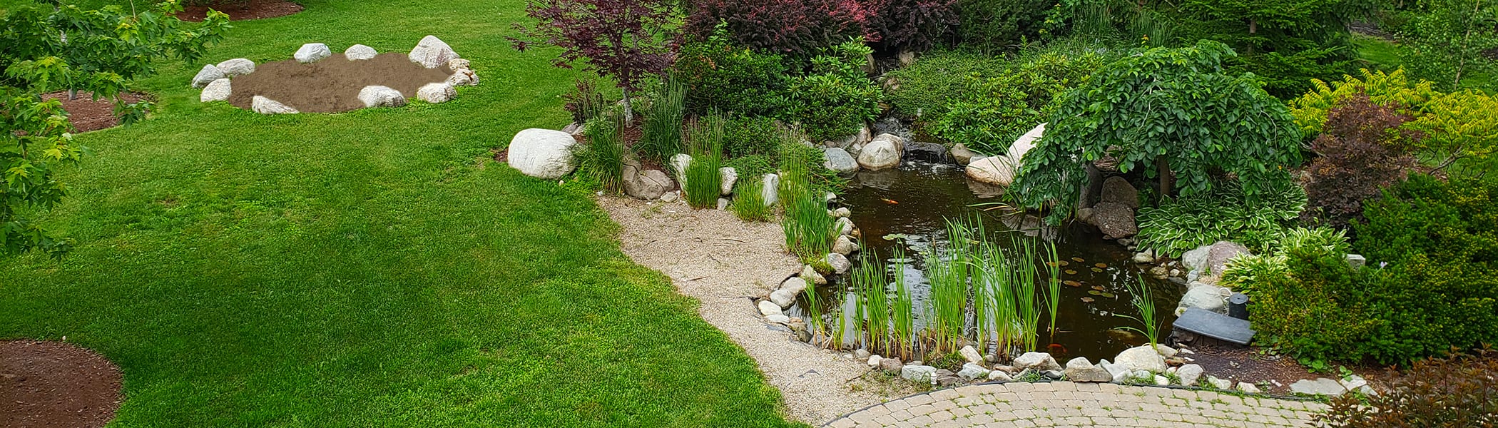garden with pond